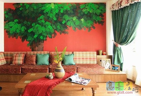 手绘背景墙是不是很赞?