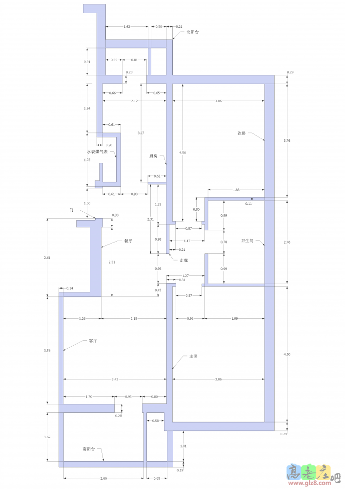 户型平面尺寸图