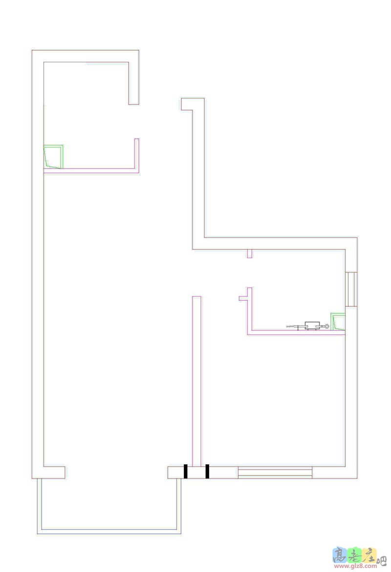 原户型为一室一厅，大大的厅
