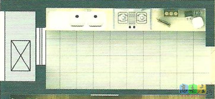 原始户型图中厨房布局