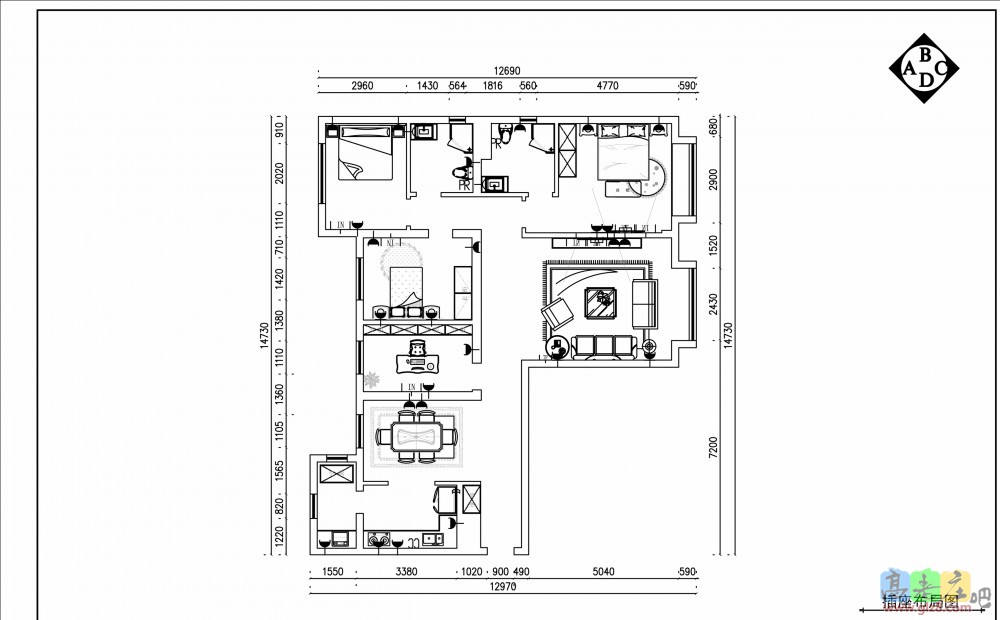 家具及插座布局