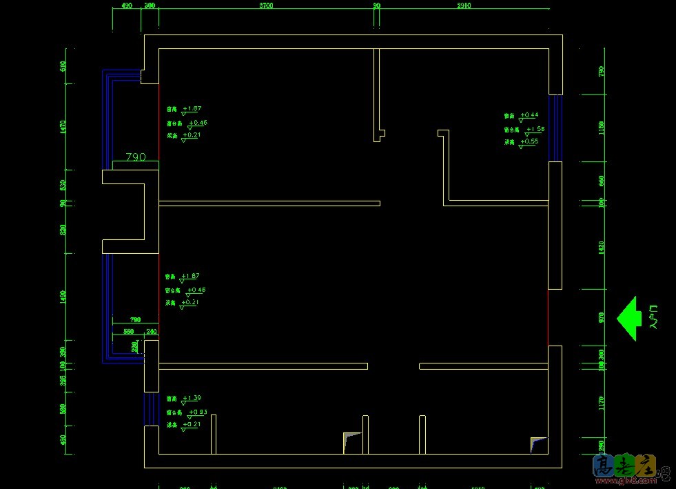 原始户型图，户型非常方正