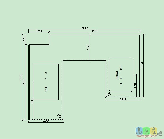 平面4 俯视挖孔