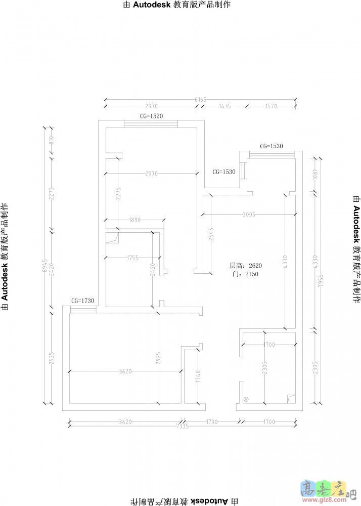 右下角是卫生间