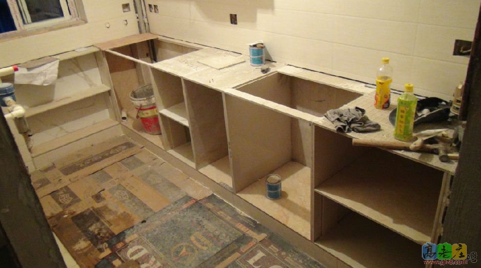 玻化砖砌橱柜01