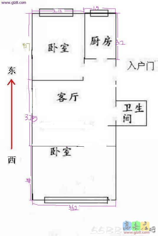 户型是这样的，阳台及厕所没有量，有线2个，网线2个，单开3个，双控2个，三孔16A3个，五孔21个