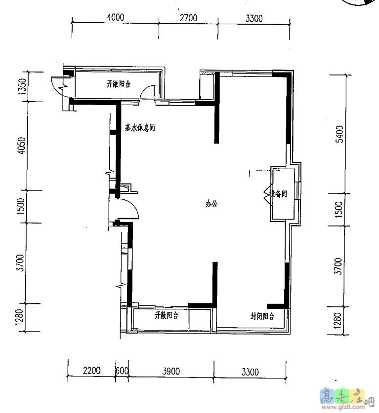 房屋结构，上北下南