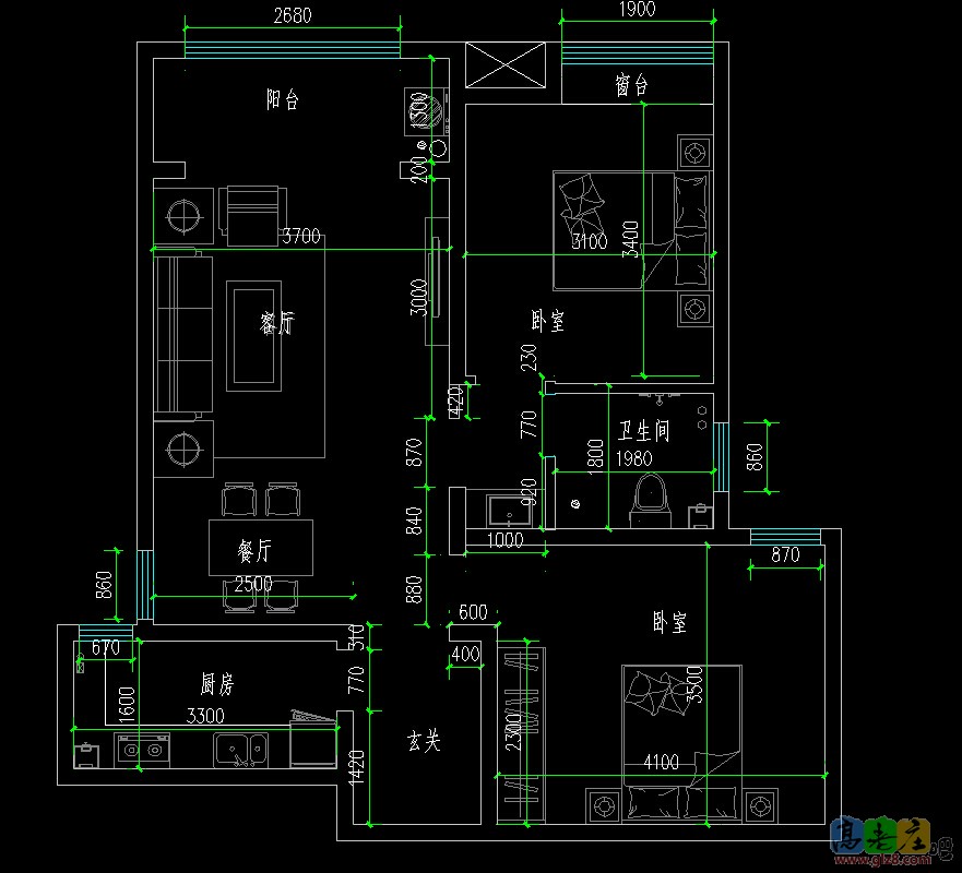 根据平面图简单的布置了一下