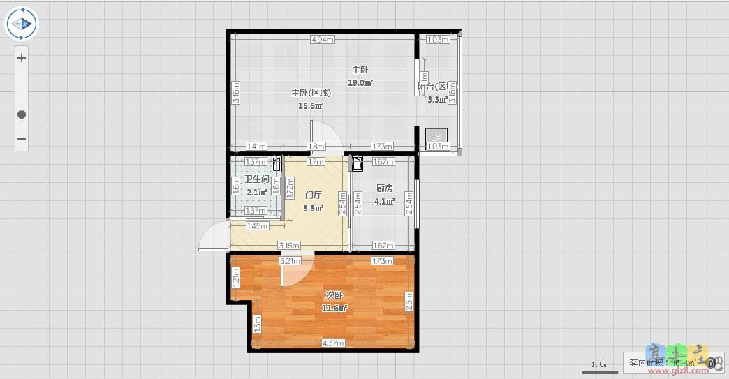 新建墙体后的户型图.JPG