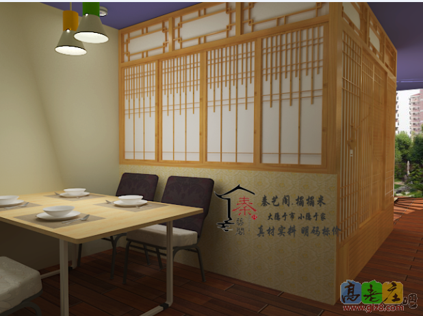 秦艺阁榻榻米客厅一角设计方案