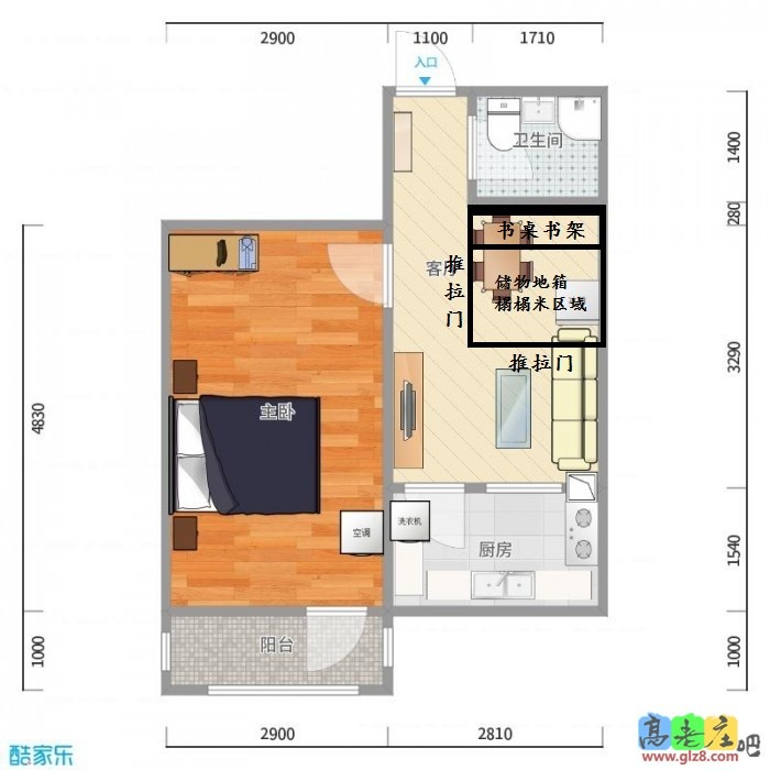 秦艺阁榻榻米客厅一角设计初稿