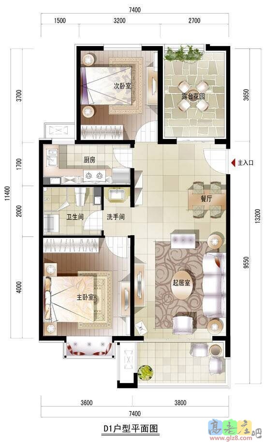 户型的尺寸，我的阳台在卧室