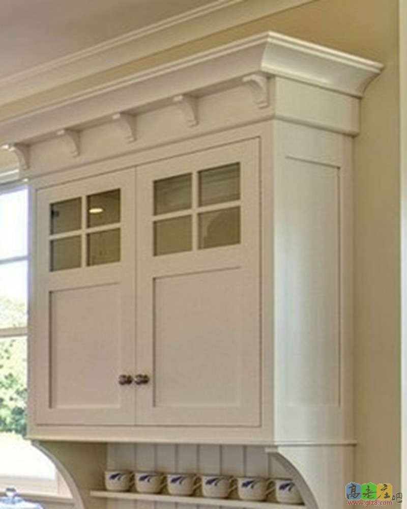 没事橱窗柜门白色