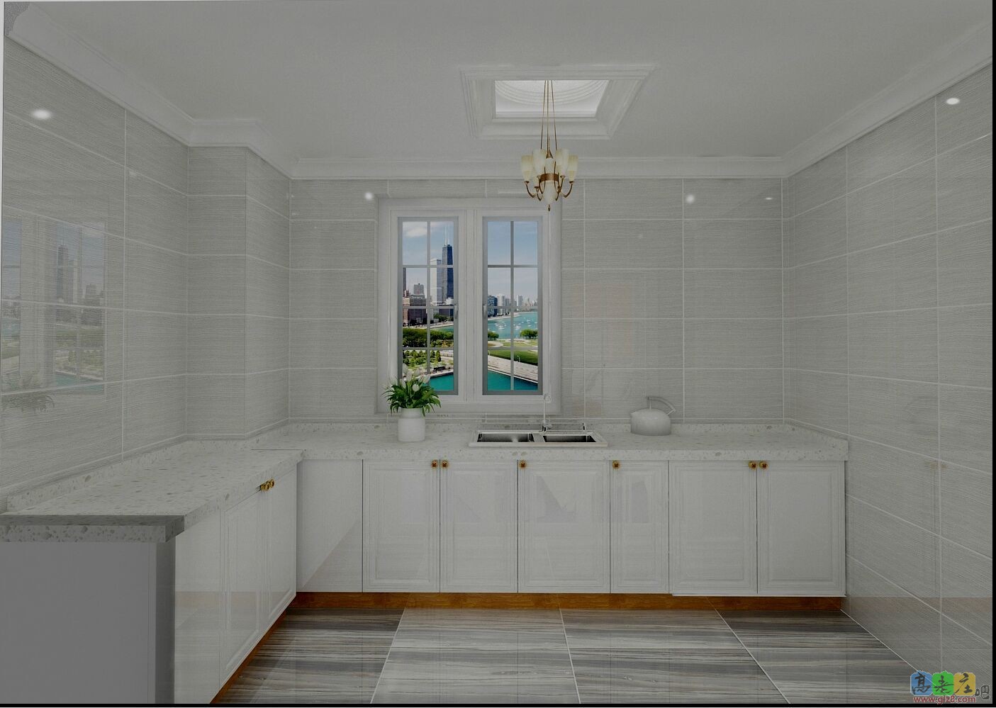 厨房瓷砖效果图