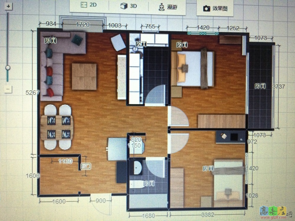 装修前二天的自己画的设计图