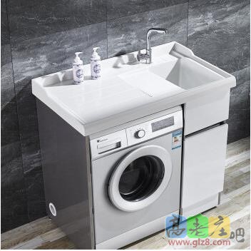 白色恋人不锈钢浴室柜洗衣机柜.jpg